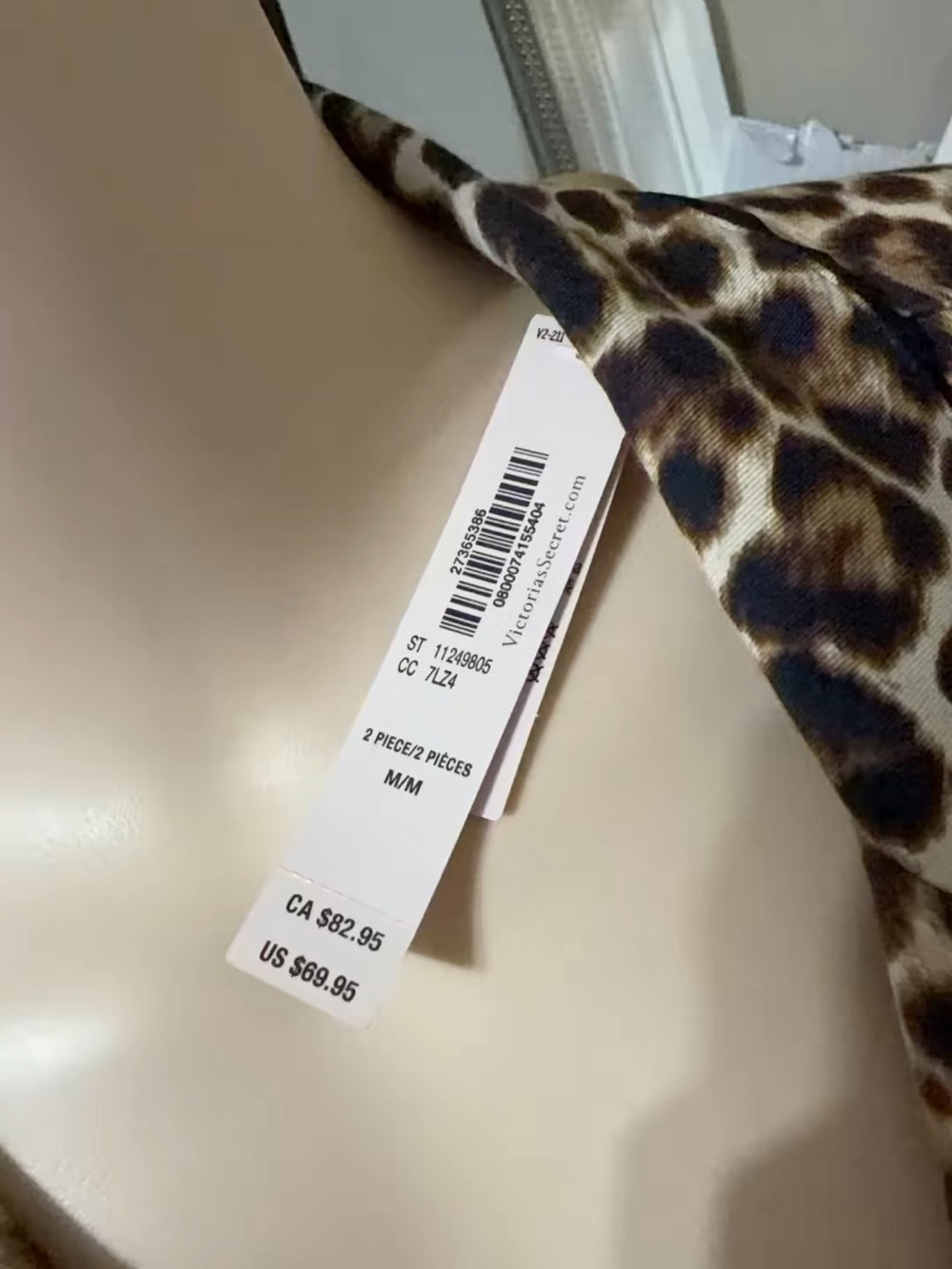 Victoria's Secret Leopard Print Lingerie Top - Brown & Blacksize M